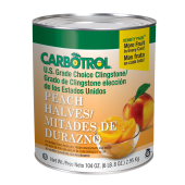 Carbotrol #10 Juice Packed Canned Fruit, Peach Halves (1- 105oz Can)